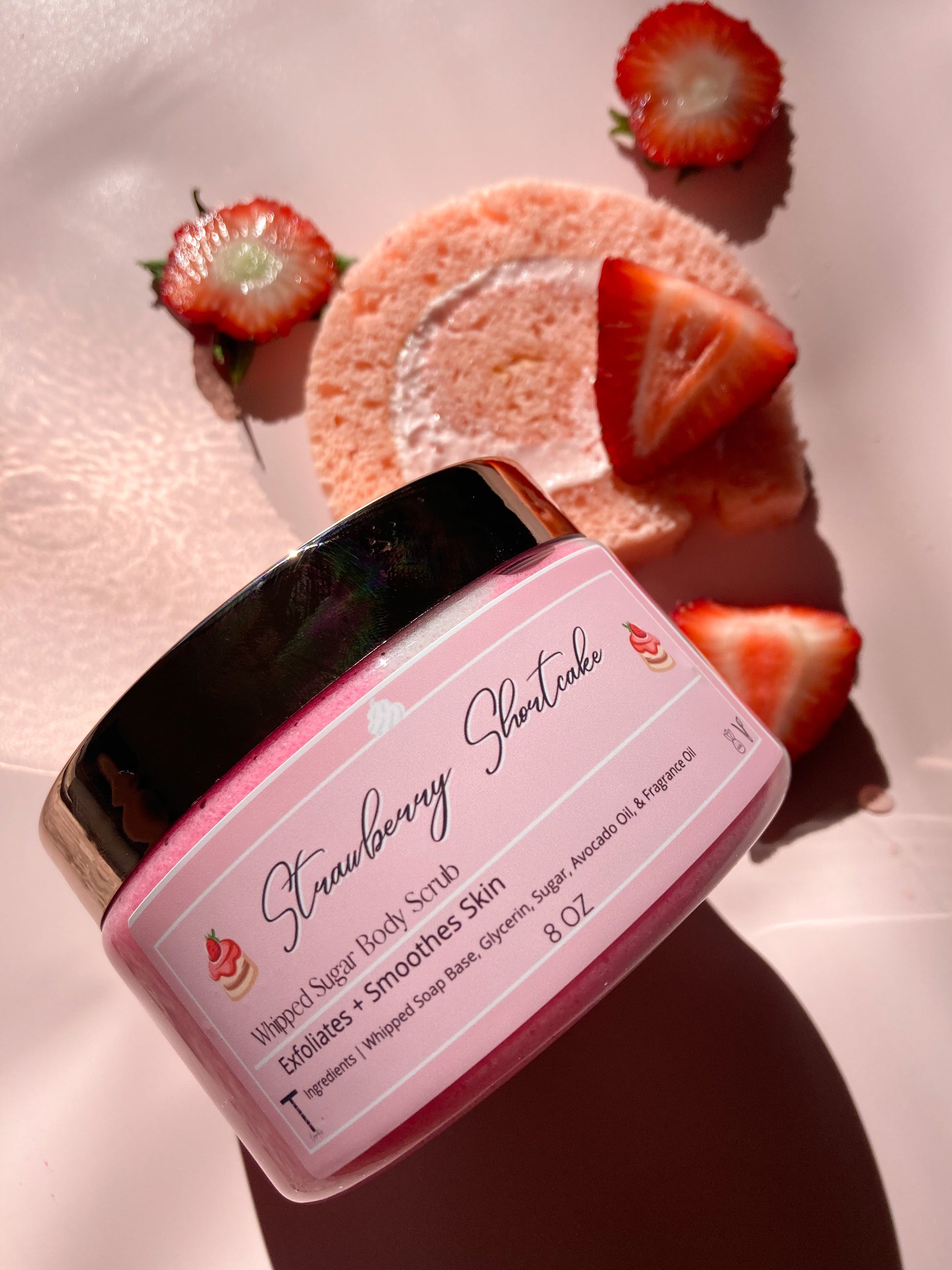 Strawberry Shortcake | 8 OZ Whipped Sugar Body Scrub - Trene Cosmetics